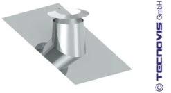 Flachdachdurchführung Edelstahl 16-25° Mit Wetterkragen