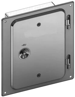 Edelstahlkamintüre 210x140mm Mit Schiebestutzen Schräg L 250 Mm