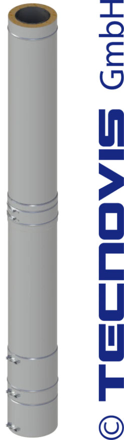 Längenelement 2 Mtr (für Bis 5 Mtr Freikragender Schornstein) H=188 Cm -MR Geschaft dw339 1 drawing 1