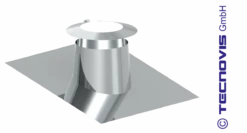 Flachdachdurchführung Edelstahl 5-15° Mit Wetterkragen