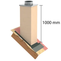 Kaminverkleidung Stülpkopf Furado L=1000 Mm "Putzoptik" - Furado F