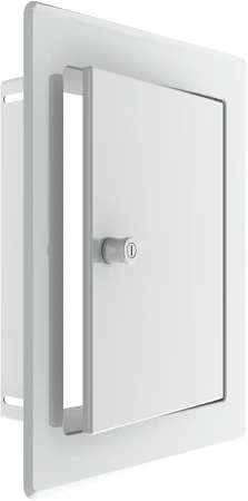 Einwurftüre 340 X 450 Mm Mit Türschloss, Weiß Lackiert