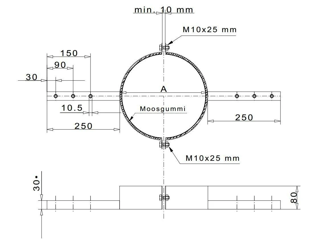 Auflagebride Mit Doppelschaft Für Zwischendecke 4 Auflagebride Mit Doppelschaft Für Zwischendecke – Bild 2
