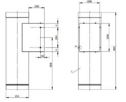 Einwurfschacht Mit Kasten Für Einwurf-türen WÄ1936, 1937, 1950 Und 1951 -MR Geschaft wa607