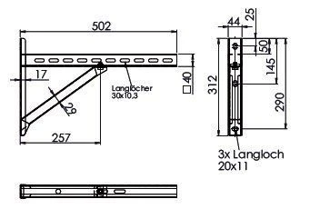 Wandkonsole TYP2 (Paar) Abstand Bis 25.5 Cm -MR Geschaft wktyp2 2