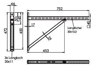 Wandkonsole TYP3 (Paar) Abstand Bis 50.5 Cm -MR Geschaft wktyp3 3